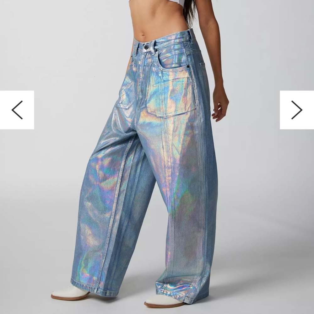 NWT UO NEON iridescent jeans
